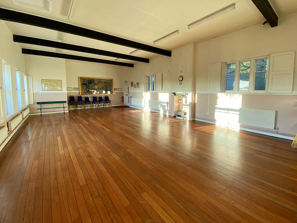 The main hall at Sand Hutton & Claxton Village Hall