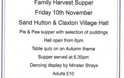 PIE AND PEAS SUPPER – VILLAGE HALL