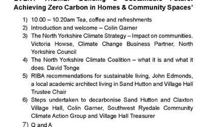 Saturday Social with a focus on Building a Sustainable Future: Achieving Zero Carbon in Homes & Community Spaces’